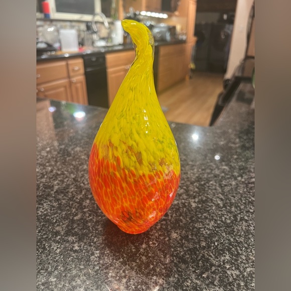 Orange and yellow blown glass. The tip is snapped off can’t really see it. - Picture 1 of 4